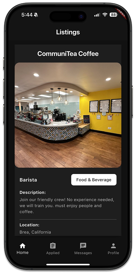 Listings Screenshot