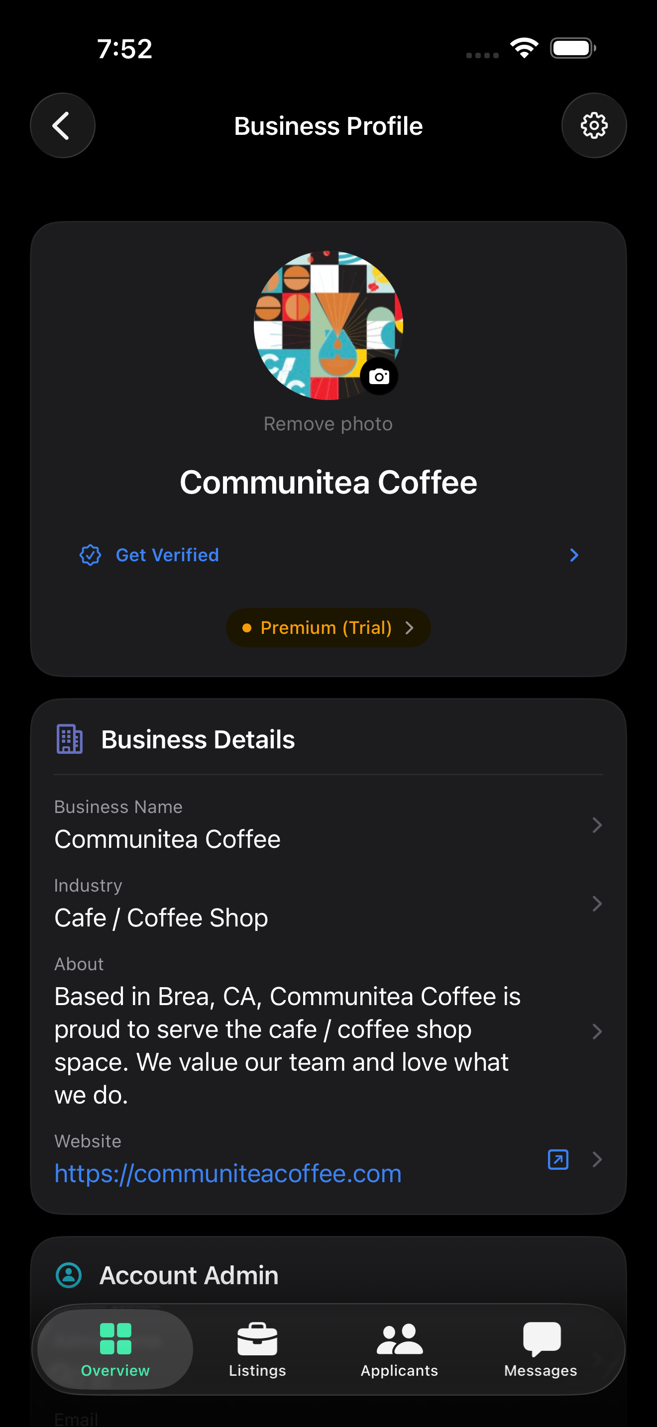 Business profile